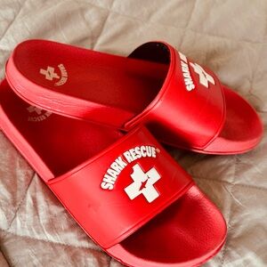 Red Shark Rescue Slide Sandals